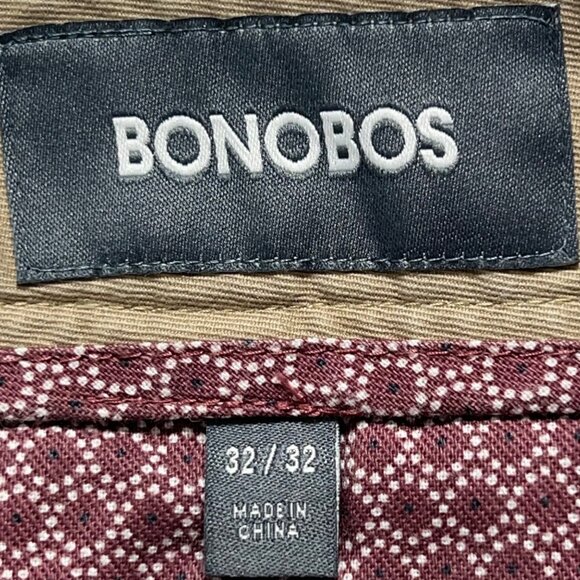 Bonobos Men's Straight Leg Khaki Chino Pants Size 32x32 Mid Rise 100% Cotton - Picture 5 of 10